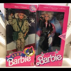 Lot of 2 Army Barbie